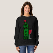 Sweatshirt Pourquoi la bouteille de vin (Devant entier)