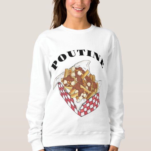 Sweatshirt Poutine Québec Canada Aliments canadiens Fries fra (Devant)