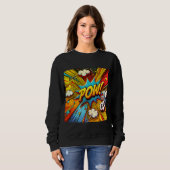 Sweatshirt POW ! ZAP ! Mot d'action comique - Design amusant  (Devant entier)