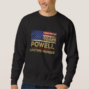 Sweatshirt Powell Nom de famille Shirt Team Powell Membre à v