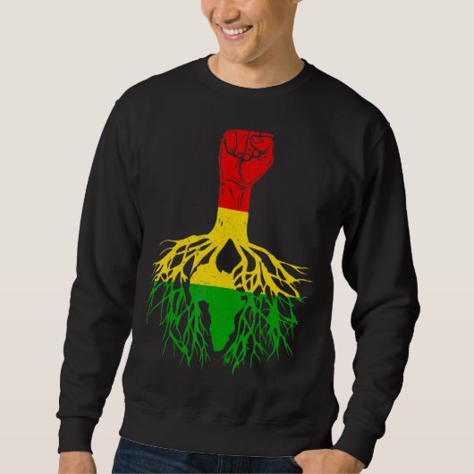 Sweatshirt Power Poing Afrique Racines Melanin Queen King Bla (Devant)