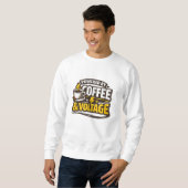 Sweatshirt Powered By Coffee And Voltage Funny Electrician (Devant entier)