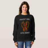 Sweatshirt Praise Him With Strings Favorite Musical Instrumen (Devant entier)