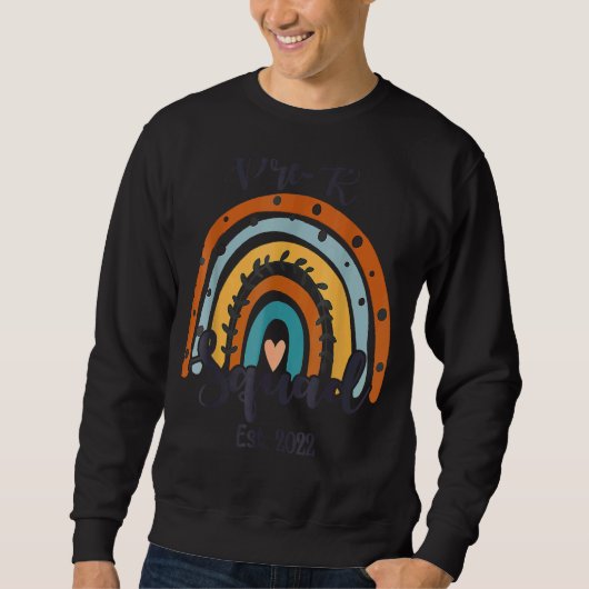 Sweatshirt Pré K Squad Étudiant Enseignant Boho Arc-en-ciel (Devant)