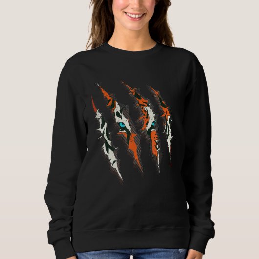 Sweatshirt Predator Tiger Stripes Faune Asie Animal Sauvage C (Devant)