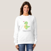 Sweatshirt Preggosaurus Cute Dinosaur bébé (Devant entier)