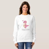 Sweatshirt Preggosaurus mignonne Dinosaure bébé fille (Devant entier)