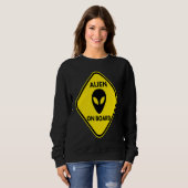 Sweatshirt Pregnancy Alien on Board (Devant entier)