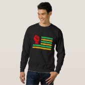 Sweatshirt Premier Cool du drapeau panafricain Mois de l'hist (Devant entier)