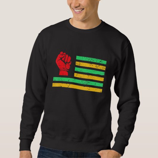 Sweatshirt Premier Cool du drapeau panafricain Mois de l'hist (Devant)