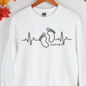 Sweatshirt Premier Faire-part de grossesse Heartbeat