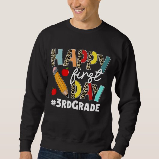 Sweatshirt Premier Jour De 3E Année, L'Équipe Léopard Revient (Devant)