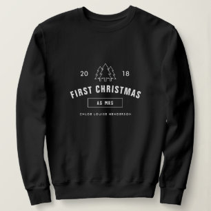 Sweatshirt Premier Noël comme Miss Black White Logo