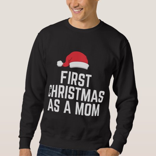 Sweatshirt Premier Noël Comme une maman mignonne Futur Mère N (Devant)