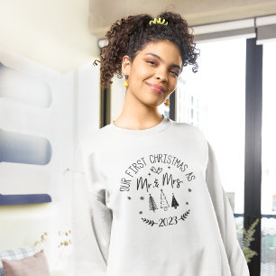 Sweatshirt Premier Noël en tant que Monsieur. & Mme personnal