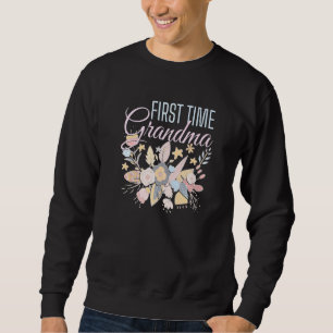 Sweatshirt Première Grand-mère Chemise Florale Grand-mère Nan