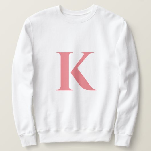 Sweatshirt Première lettre | Monogram Modern Stylish Trendy (Design devant)