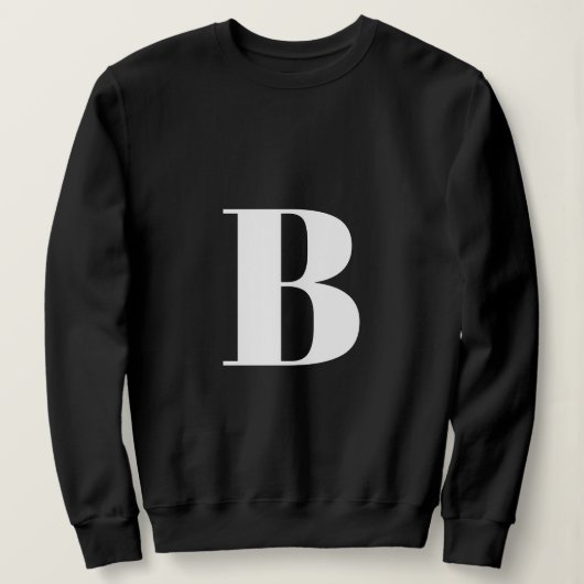 Sweatshirt Première lettre | Monogram Modern Stylish Trendy (Design devant)