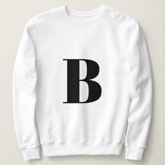 Sweatshirt Première lettre | Monogram Modern Stylish Trendy (Design devant)