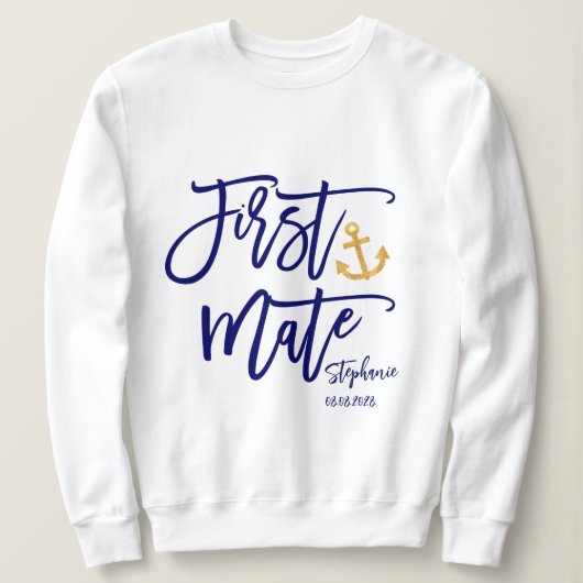 Sweatshirt Première Maîtresse de Maison Bleu Nautique (Design devant)