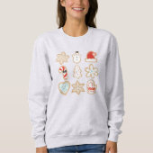 Sweatshirt Préparation de biscuits de Noël festive (Devant)