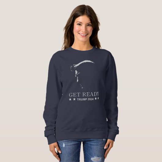 Sweatshirt Préparez-vous : USA Donald Trump 2024 (Devant entier)