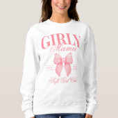 Sweatshirt Preppy Coquette Mama Personnalisé Fille Maman Rose (Devant)
