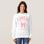 Sweatshirt Preppy Coquette Twin Mama Personnalisé Fille Maman (Devant entier)