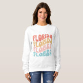 Sweatshirt Preppy Super Retro Floride Typographie tendance (Devant entier)