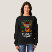 Sweatshirt Preschool Squad Teacher Plaid Reindeer Hat Santa C (Devant entier)