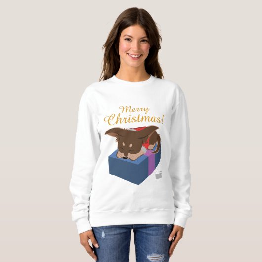 Sweatshirt Présence de chiot (Devant entier)