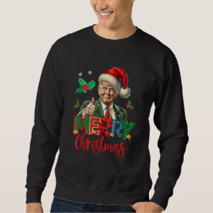 Sweatshirt Président Trump 2024 Joyeux Noël Trump Fan