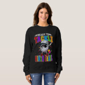 Sweatshirt Prêt À Attaquer Le Baseball De 9E Année Retour À (Devant entier)