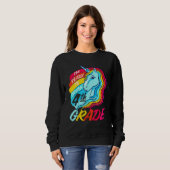 Sweatshirt Prêt à écraser 4ème Grade belle Rainbow Unicorn (Devant entier)