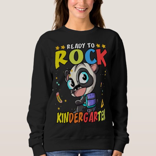 Sweatshirt Prêt Pour Le Rock Kindergarten 4 (Devant)