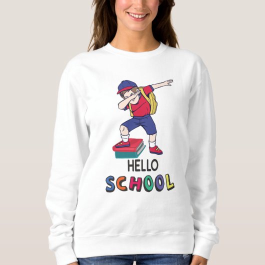 Sweatshirt Prêt pour l'école en ligne (Devant)