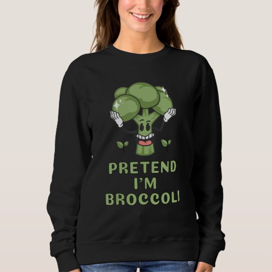 Sweatshirt Pretend I'm Broccoli  Lazy Costume Halloween Party (Devant)