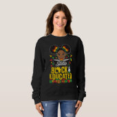 Sweatshirt Pretty Black and Educated African History Month Ki (Devant entier)