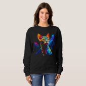 Sweatshirt Pretty Devon Rex Cat (Devant entier)