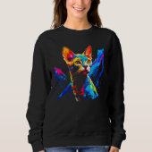Sweatshirt Pretty Devon Rex Cat (Devant)