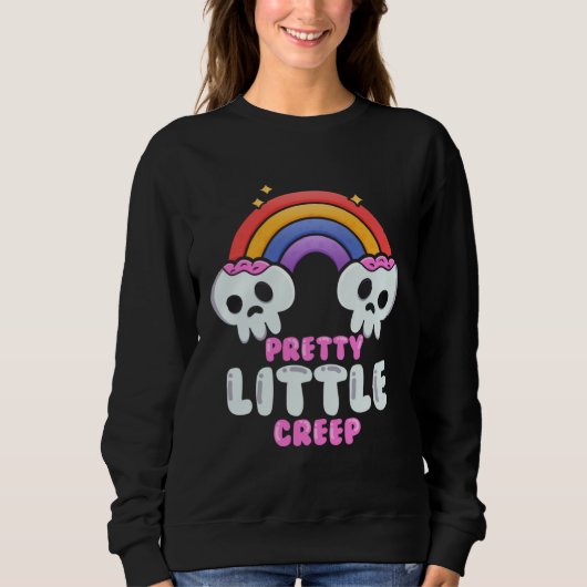 Sweatshirt Pretty Little Creep Pastel Goth Aesthetic Gothic (Devant)