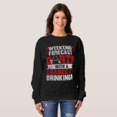 Sweatshirt Prévisions de week-end fléchettes avec risque de b (Devant entier)