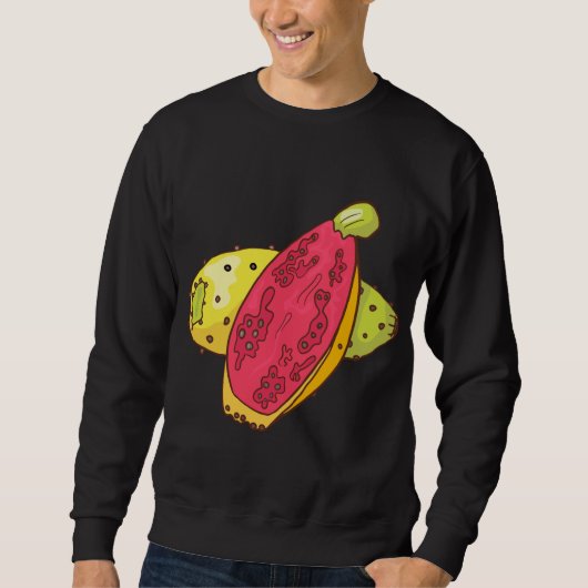 Sweatshirt Prickly Pears Fruit Food Vegan Végétarien (Devant)
