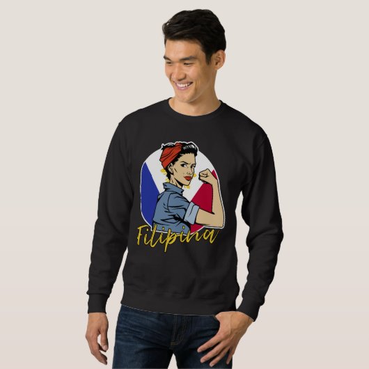 Sweatshirt Pride Filipina Pinay Wife Girlfriend Philippines (Devant entier)