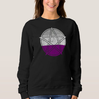 Sweatshirt Pride Gothique Asexuelle Wicca Witch Petagram Sata