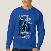 Sweatshirt Pride Never Dies – Vegeta Inspired Anime Motivatio (Devant)