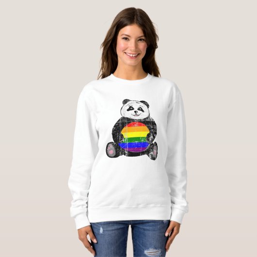 Sweatshirt Pride Panda (Devant entier)