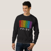 Sweatshirt Pride Rainbow Barcode LGBTQIA+ T-shirt (Devant entier)