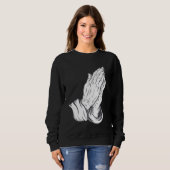 Sweatshirt Prier Jésus Mains (Devant entier)