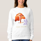 Sweatshirt Prière de Noël (Devant)